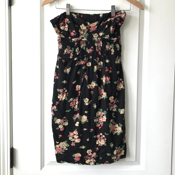 Billabong Strapless Floral Cotton Sundress - Picture 1 of 2